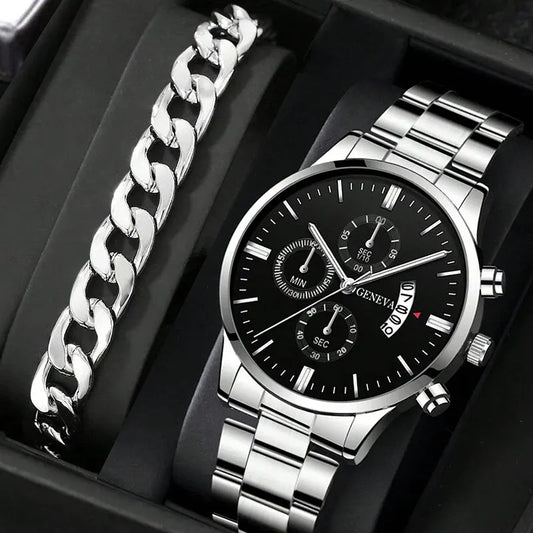 Fashion Men Stainless Steel Watch Luxury